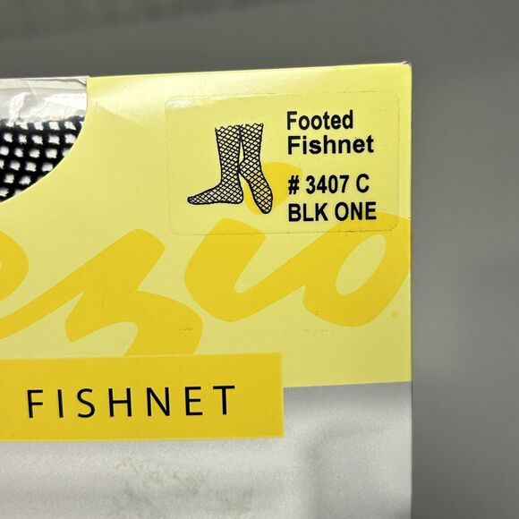 Studio Basics by Capezio Girls One Size Black Footed Fishnet Ballet Tights - Picture 2 of 3